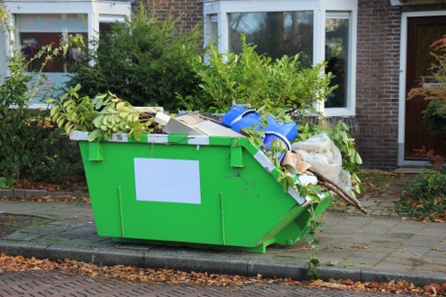 Electric van used for low-emission skip collections in Dulwich